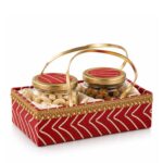 Red Chevron Dry Fruit Tray